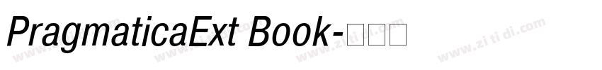 PragmaticaExt Book字体转换